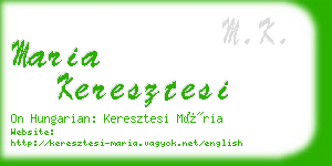 maria keresztesi business card